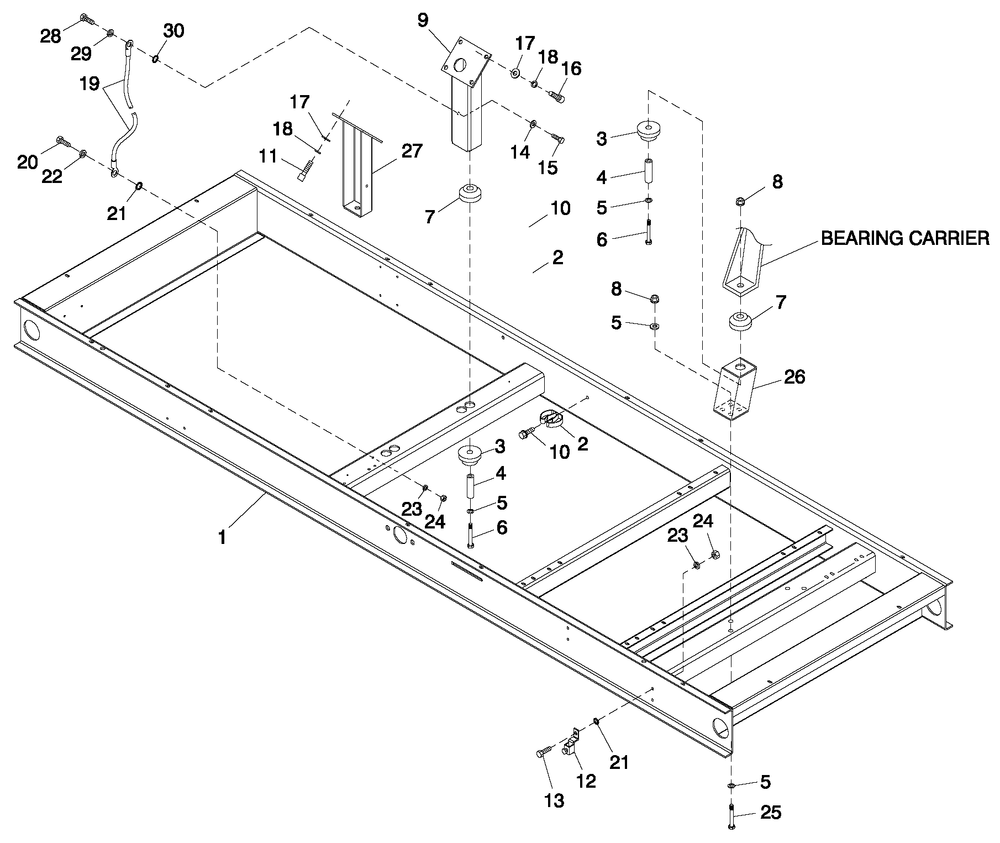 Mounting Base Diagram and Parts List for CT13068AVAN (1908V27747)(2008) Generac Generator