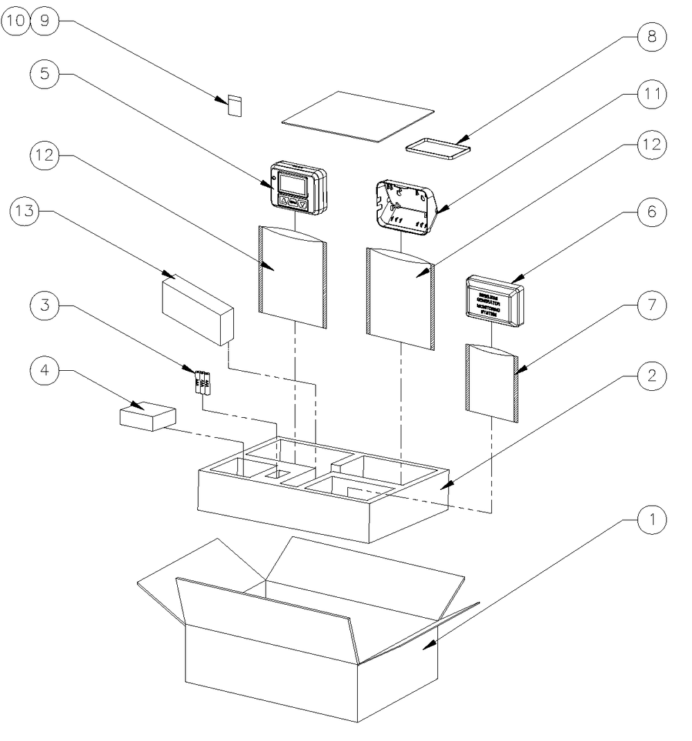 Manual 2010 Adv Wireless Hnywl Diagram and Parts List for HT04554ANAC (8408435)(2013) Generac Generator