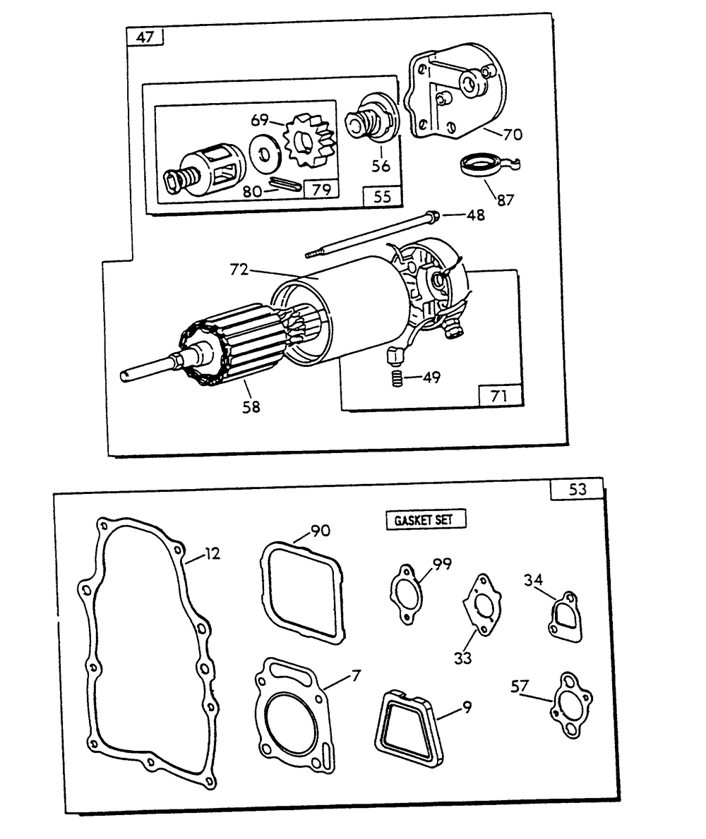 V-Twin Engine Parts (Part 3) Diagram and Parts List for 0844-1  Generac Generator