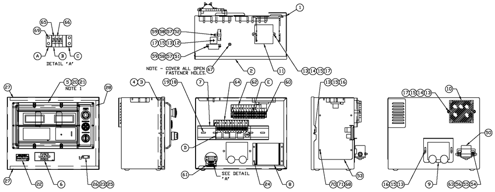 Av H-Pnl 2a Battc 12v Diagram and Parts List for QT15068KVSN (4307969)(2005) Generac Generator