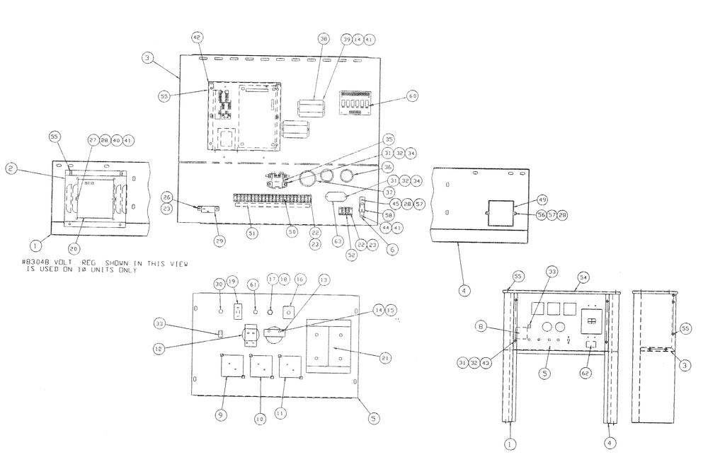 Repair Parts - Control Panel Diagram and Parts List for 0007570 (3035032)(2014) Generac Generator