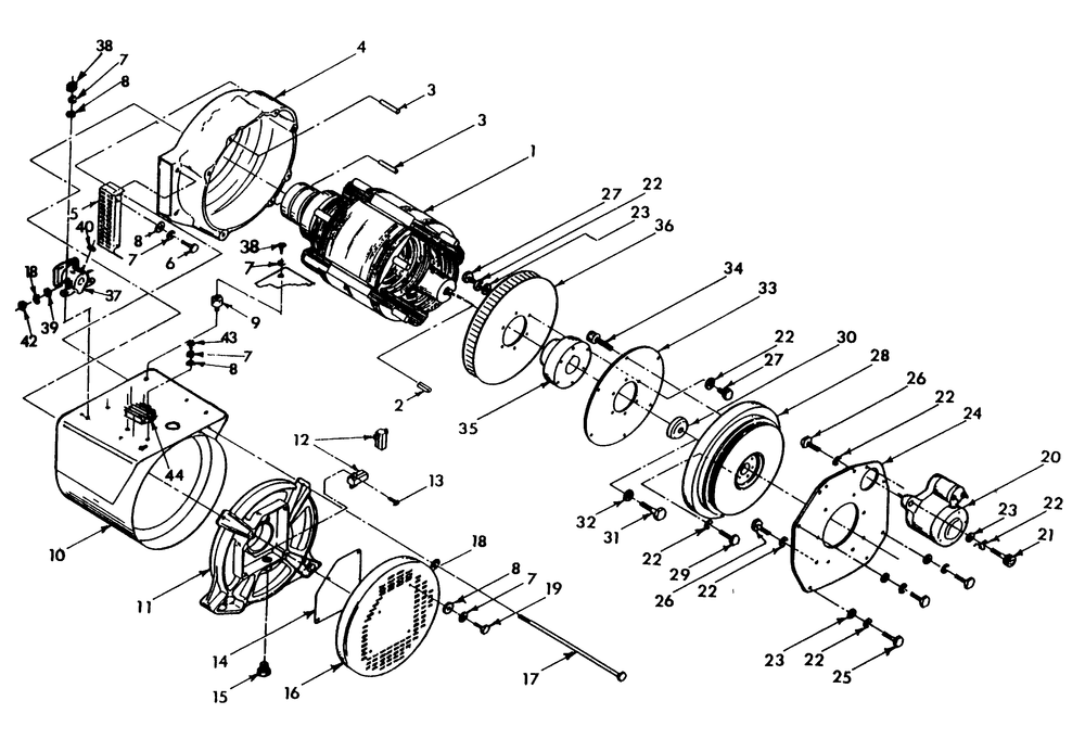Generator Diagram and Parts List for 9055-0  Generac Generator