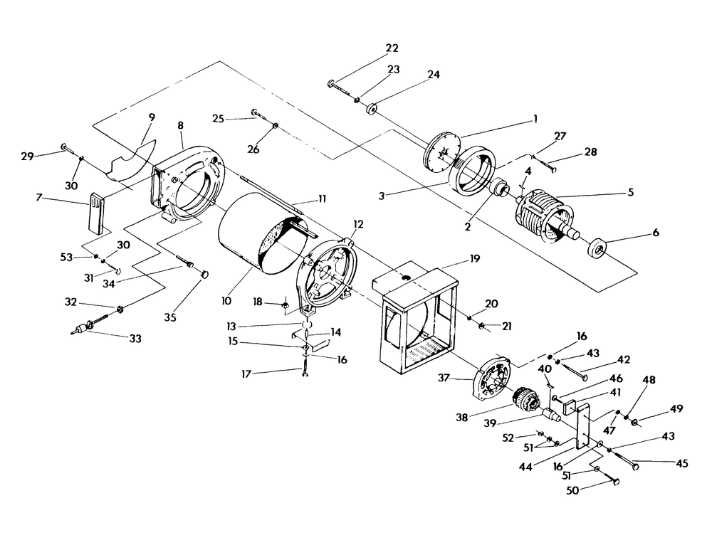 Generator Diagram and Parts List for 9604-0  Generac Generator