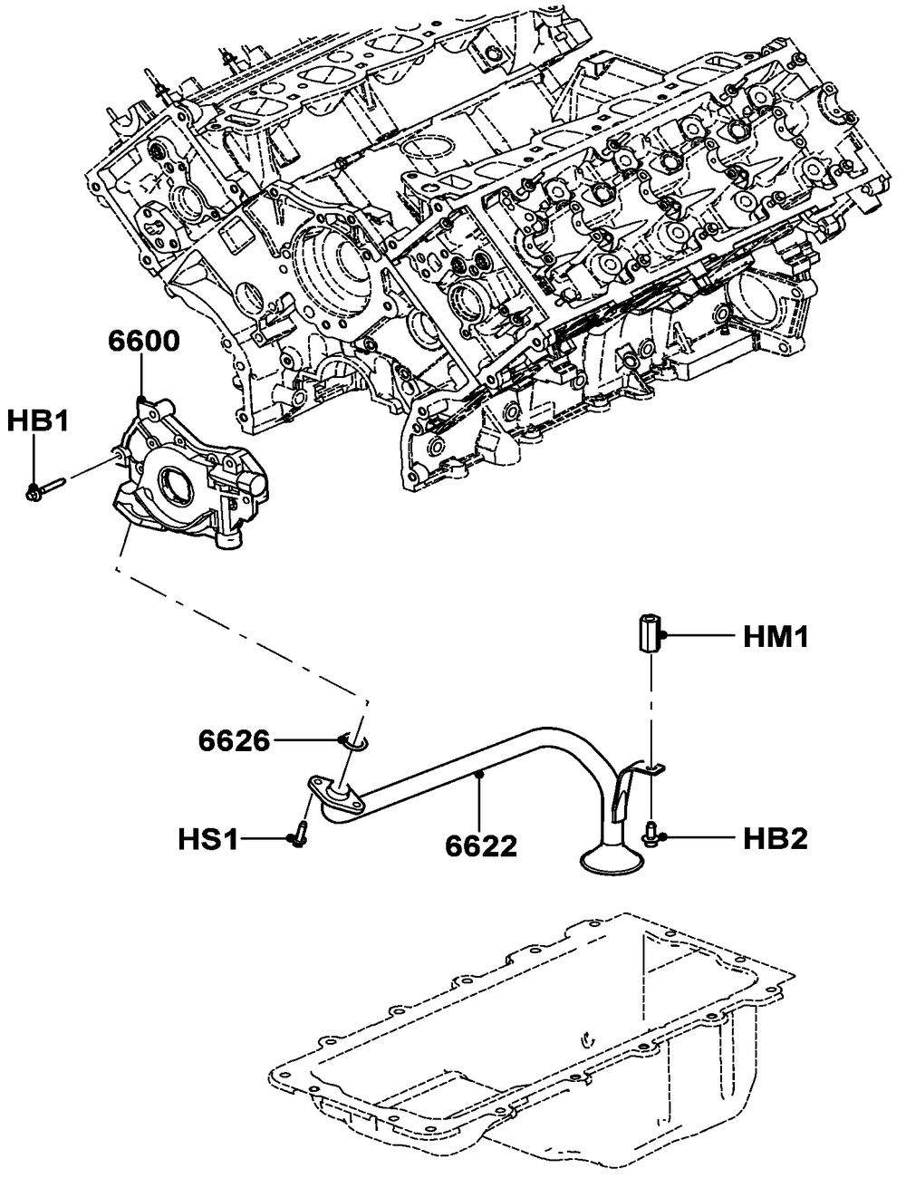 5.4l Gas Engine Oil Pump Diagram and Parts List for QT08054ANSNA (5981037 - 5981038)(2010) Generac Generator