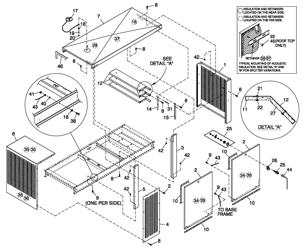 Enclosure C3 Diagram and Parts List for QT07068ANANA (5217447)(2008) Generac Generator