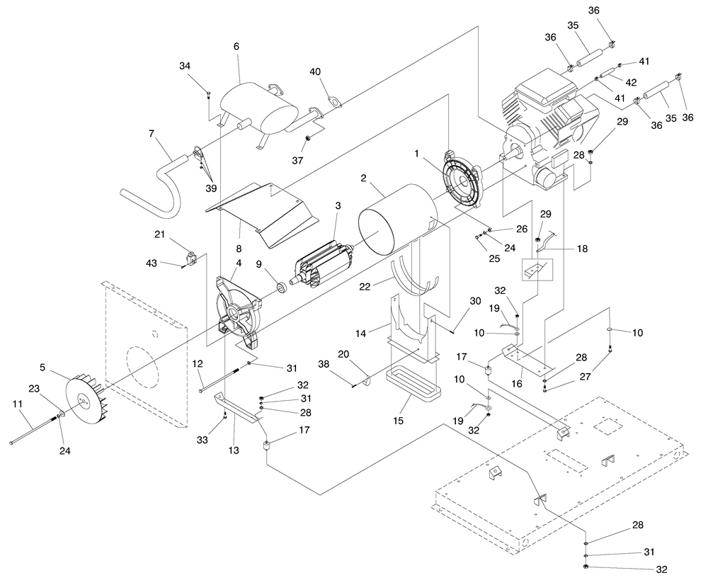 Generator 1 Diagram and Parts List for 0051031 (0806V12264)(2006) Generac Generator