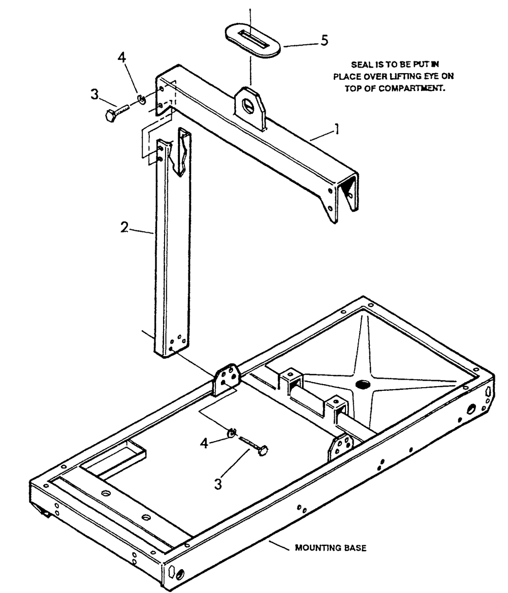 Center Lift Diagram and Parts List for 9336-4  Generac Generator
