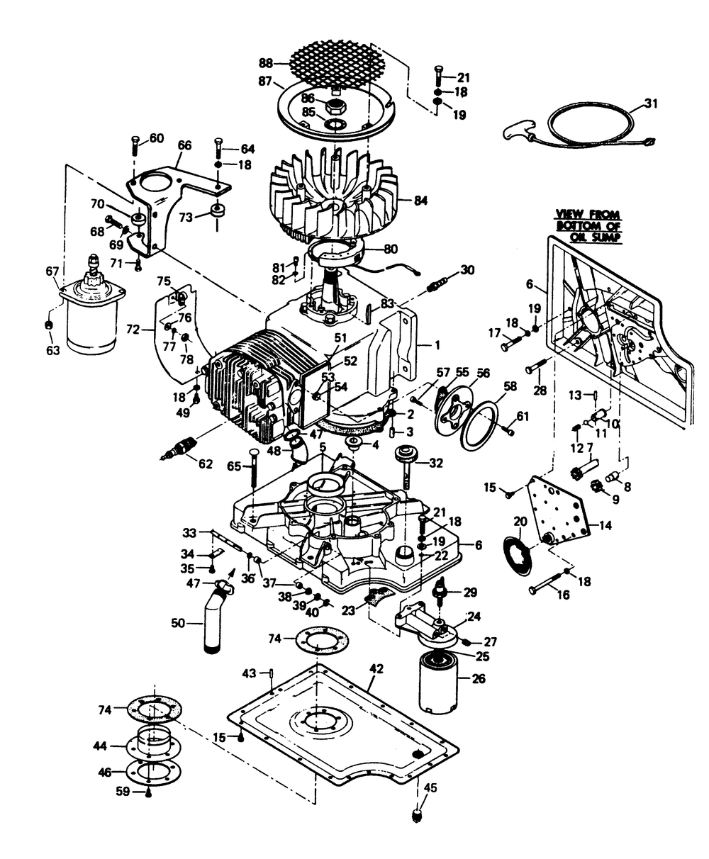 Engine Parts Diagram and Parts List for 6245-6  Generac Generator
