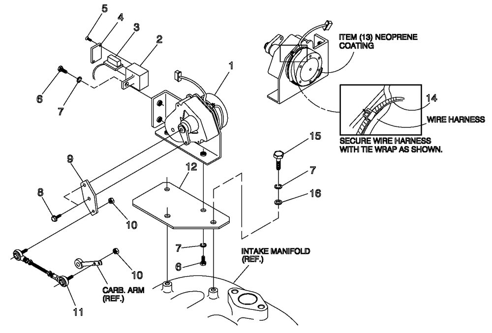 Governor Assemble Diagram and Parts List for QT02015ANAN (4299342 - 4407867)(2006) Generac Generator