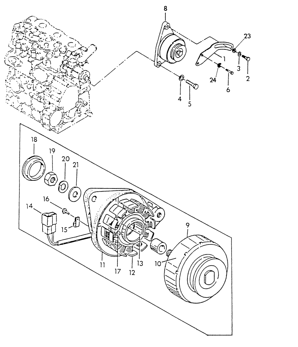 D-C Alternator Diagram and Parts List for 9343-0  Generac Generator