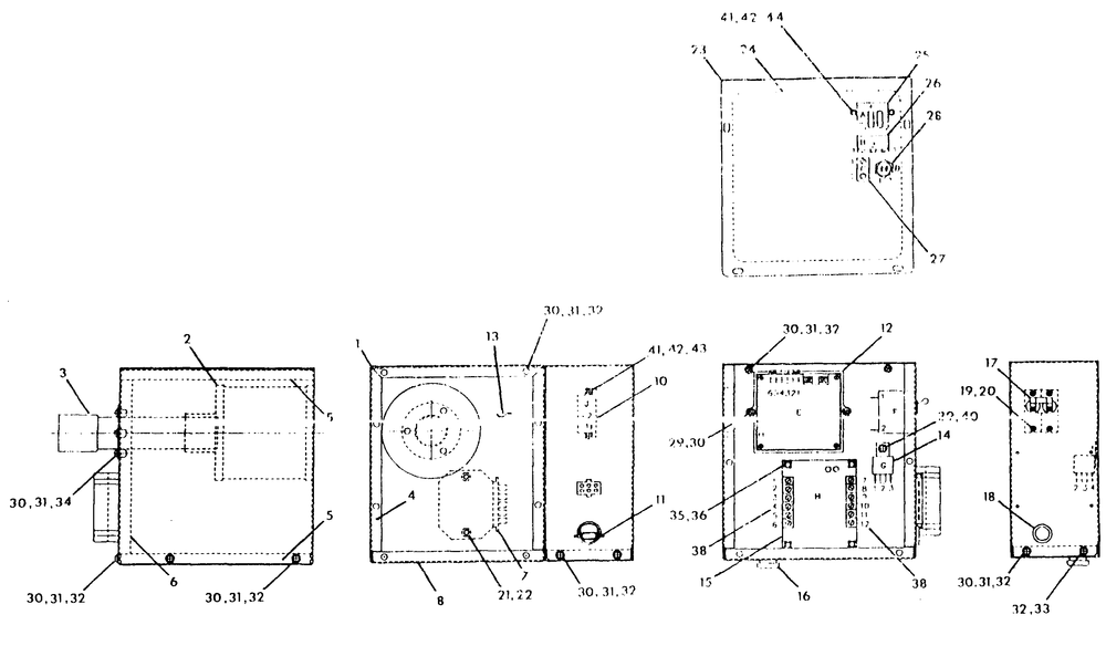 Control Panel Diagram and Parts List for 9025-0  Generac Generator