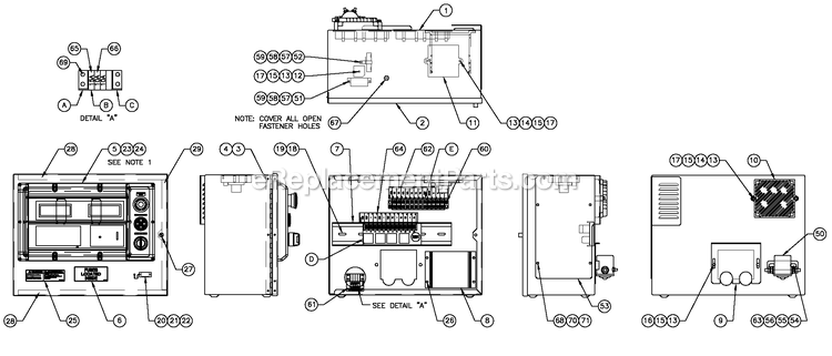 H Panel 2a Battery Charger Diagram and Parts List for ST10068GNAN (5058717)(2008) Generac Generator
