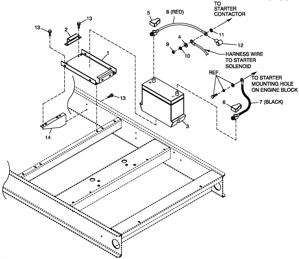 Battery 5.4l Cpl Diagram and Parts List for CT08046ANSN (0707V22030)(2007) Generac Generator