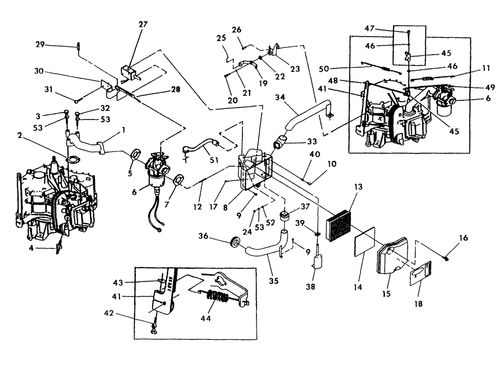 Engine Accessories Diagram and Parts List for 0862-1  Generac Generator