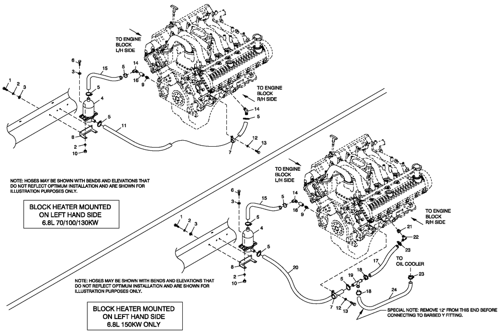 Ev Block Heater 6.8l Diagram and Parts List for QT07068ANANA (5217447)(2008) Generac Generator