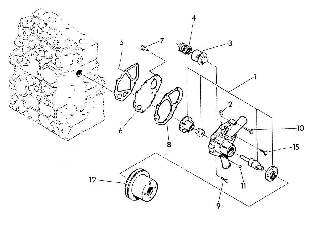 Water Pump Diagram and Parts List for 9344-1  Generac Generator