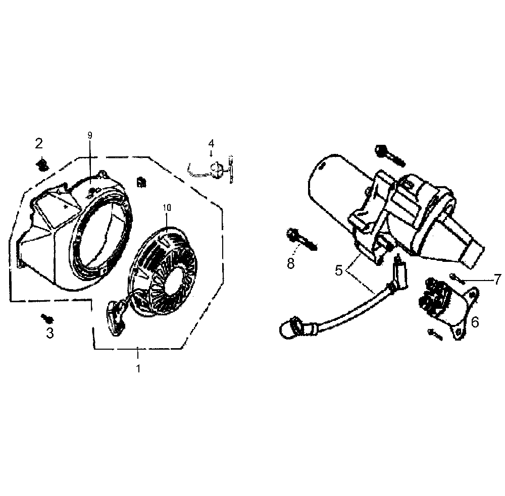 Starter Diagram and Parts List for 5941-1  Generac Generator