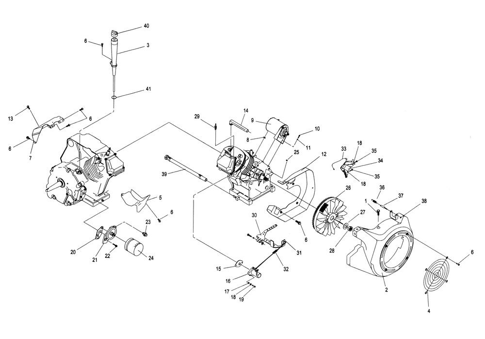 Engine 2 Diagram and Parts List for 0043890 (3535636 - 3626373)(2014) Generac Generator