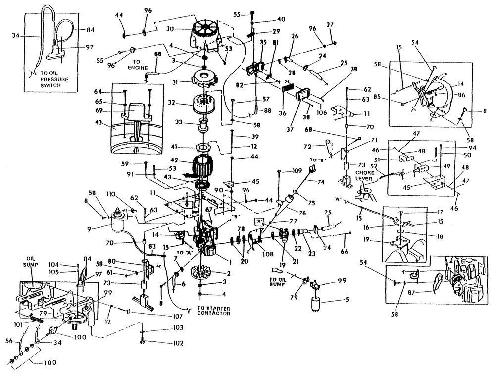 Generator Diagram and Parts List for 0802-3  Generac Generator