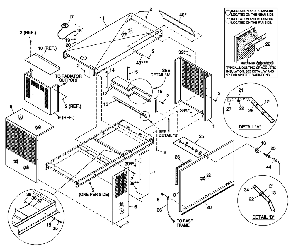 Enclosure C2 Diagram and Parts List for 0052250 (4005V04478)(2005) Generac Generator