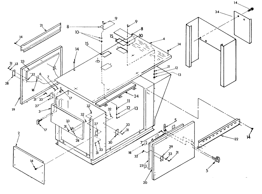 Compartment Diagram and Parts List for 9154-2  Generac Generator