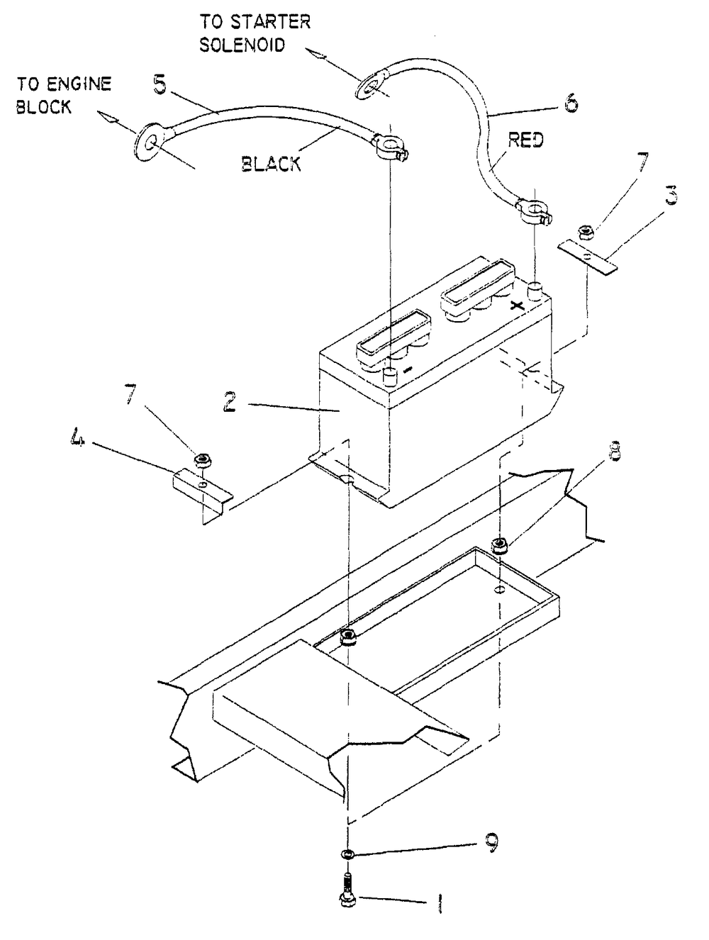 Battery Diagram and Parts List for 4107-2  Generac Generator