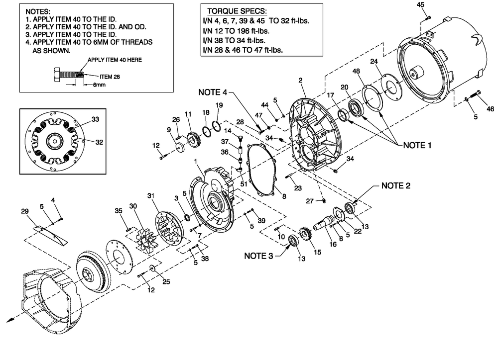 Gearbox 390 Diagram and Parts List for ST10068ANSN (5582877)(2009) Generac Generator