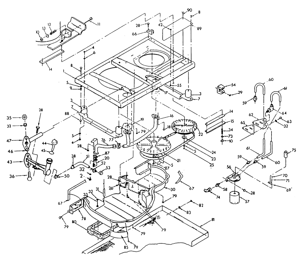Base And Pulleys (Bottom Exhaust) Diagram and Parts List for 9290-0  Generac Generator