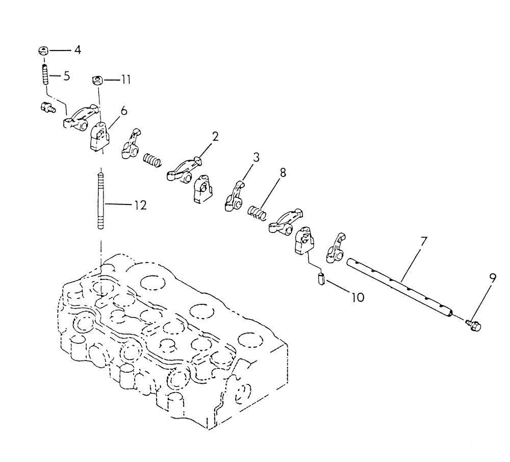 Rocker Arm Assembly Diagram and Parts List for 9318-0  Generac Generator