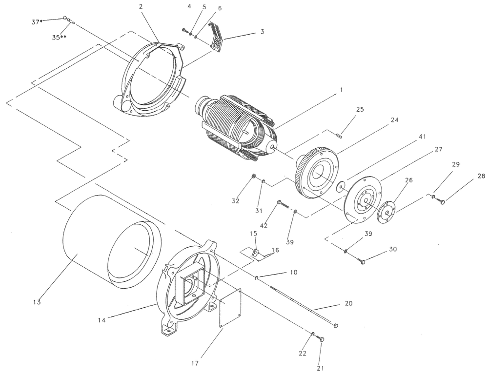 Generator Diagram and Parts List for 0008700 (3043560)(2014) Generac Generator