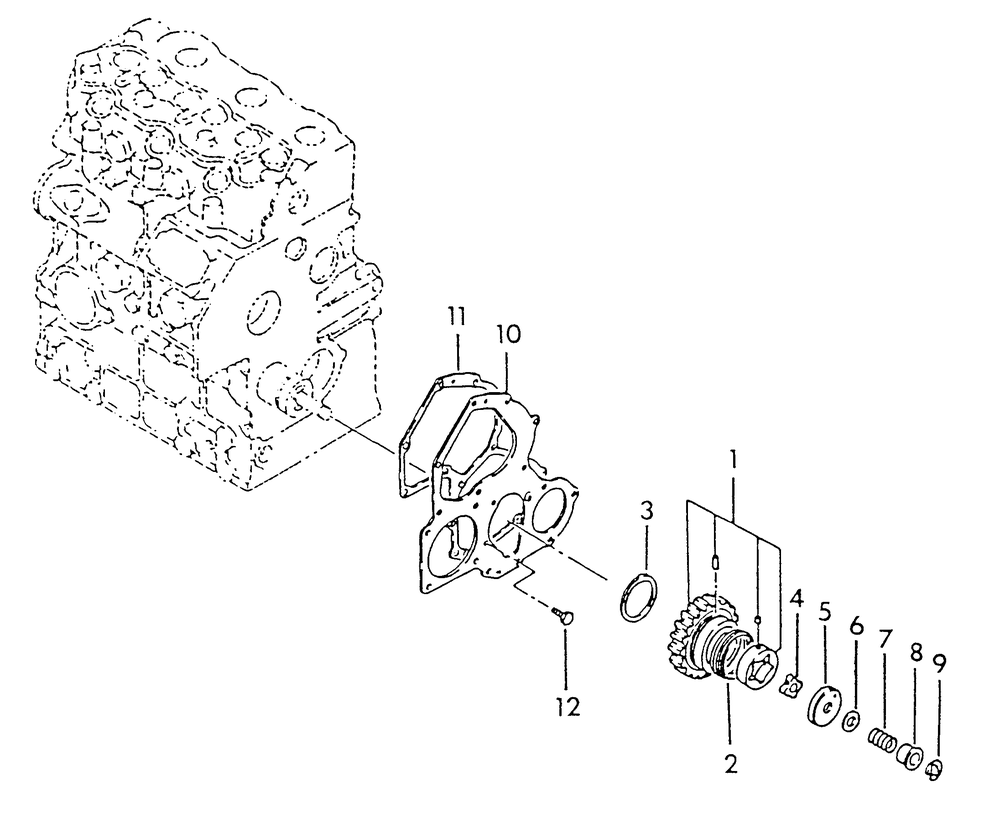 Oil Pump Component Diagram and Parts List for 9344-0  Generac Generator