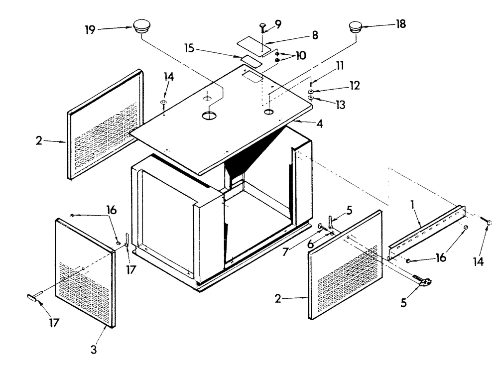 Compartment Diagram and Parts List for 9351-1  Generac Generator
