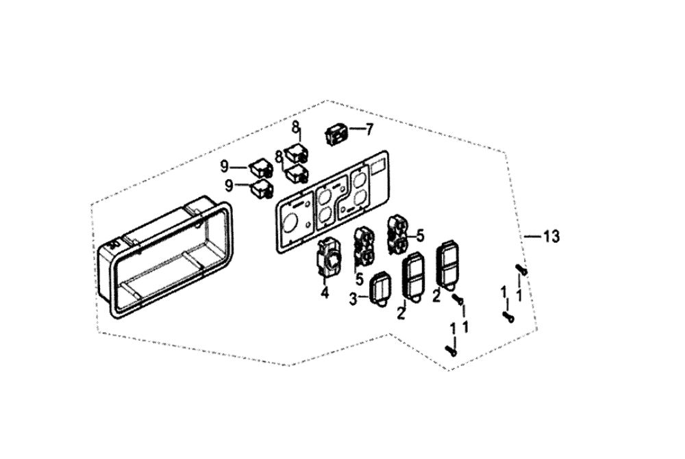Panel Diagram and Parts List for 005939-5  Generac Generator