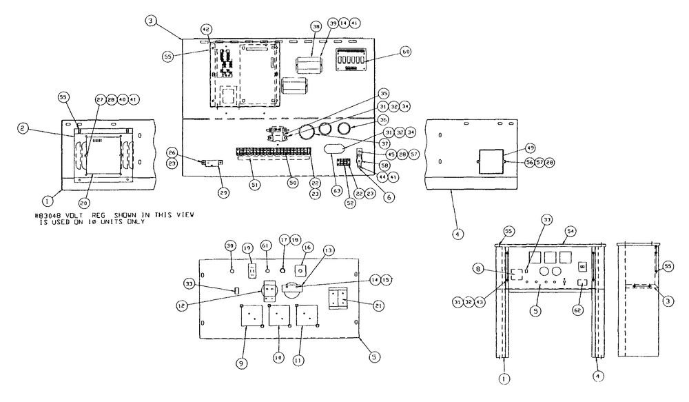 Control Panel Diagram and Parts List for 0756-0  Generac Generator