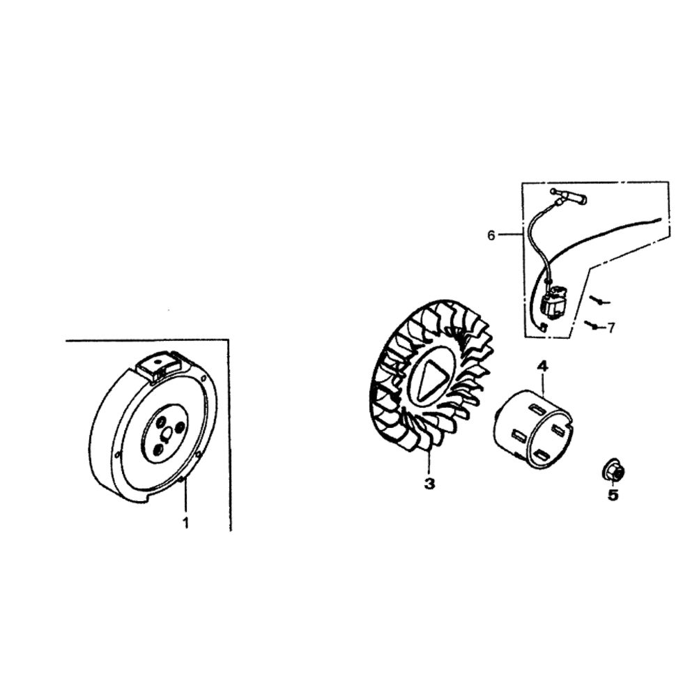 Flywheel Diagram and Parts List for GP5500-5939-6  Generac Generator