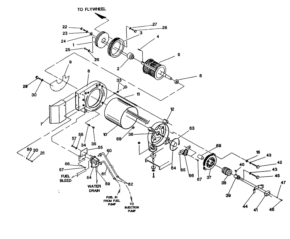 Generator Diagram and Parts List for 9468-3  Generac Generator