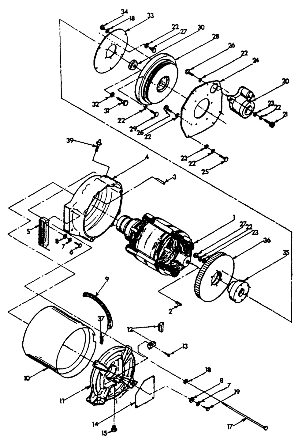 Generator Diagram and Parts List for 0980-0  Generac Generator