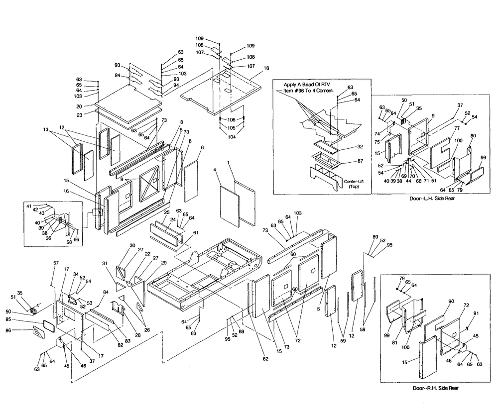 Compartment Diagram and Parts List for 4360-1  Generac Generator