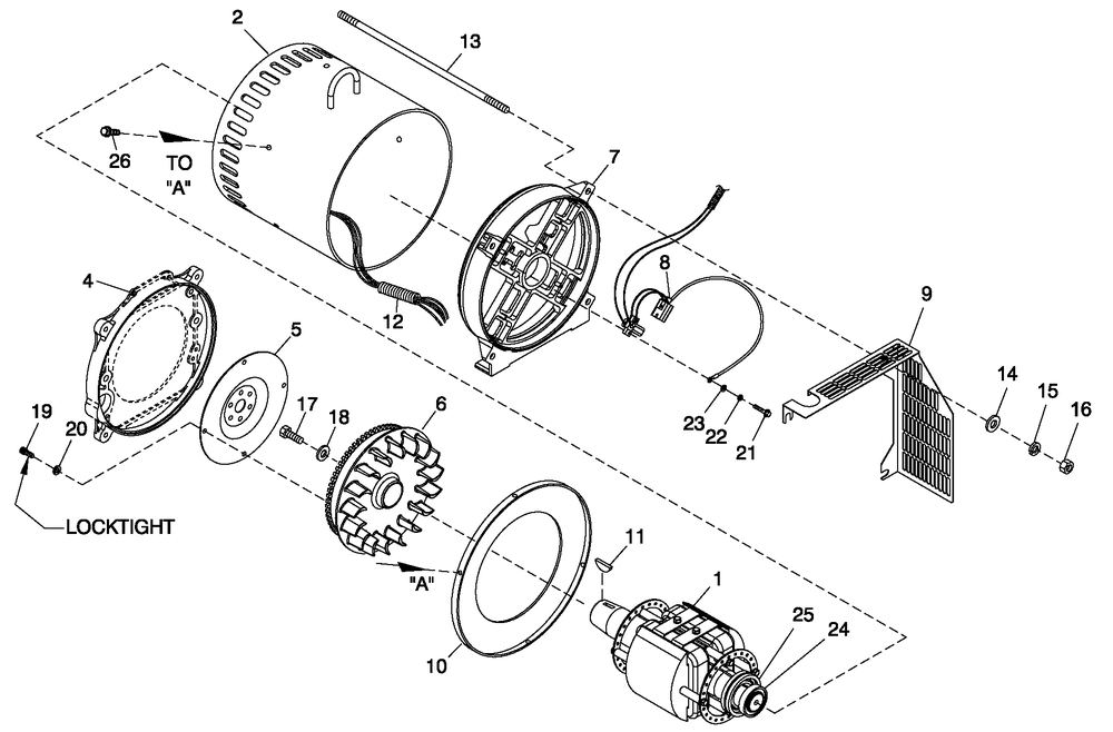 Cpl Alternator Direct Excitation Diagram and Parts List for QT05030AVSN (4137868 - 4202779)(2005) Generac Generator