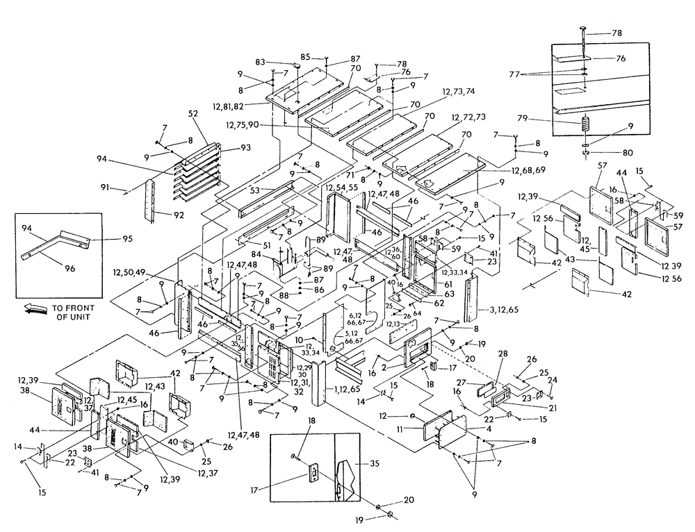 Compartment Diagram and Parts List for 9413-0  Generac Generator
