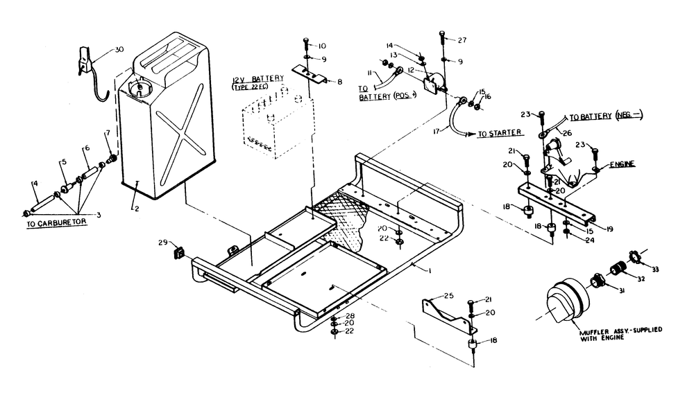 Cradle And Accessories Diagram and Parts List for 6984-0  Generac Welder