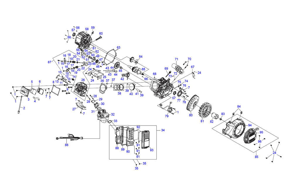 Fig-0 Diagram and Parts List for A0000318956 A0000310667 Generac Generator