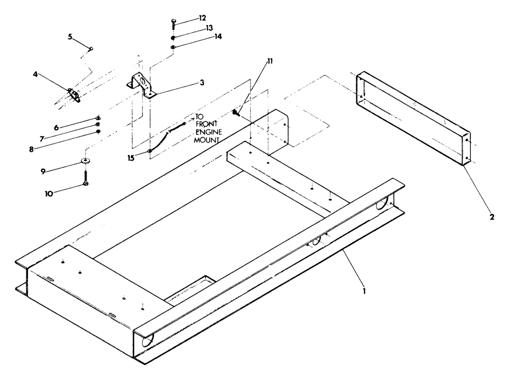Mounting Base Diagram and Parts List for 9351-1  Generac Generator