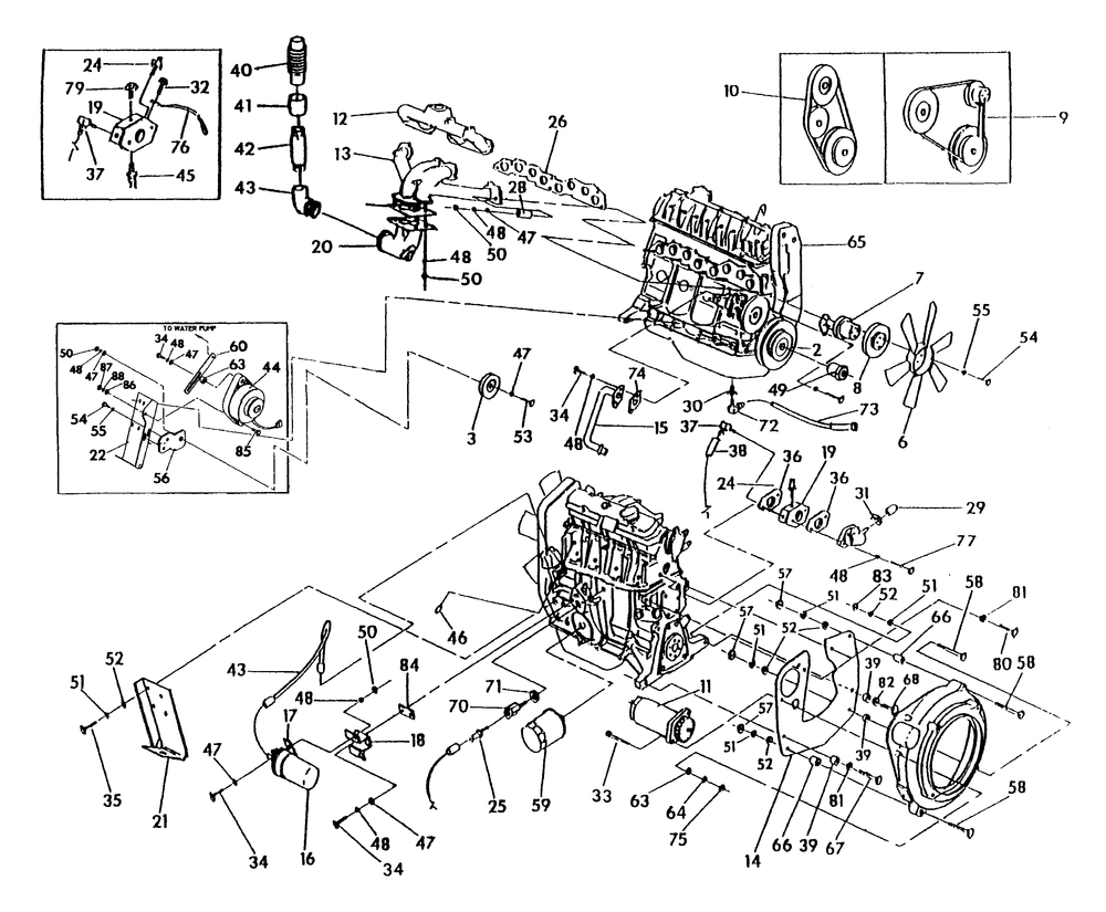 Engine Parts Diagram and Parts List for 0845-1  Generac Generator