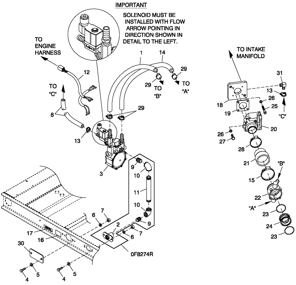 Fuel Lp Vapor C4 Diagram and Parts List for ST06030ANSN (5037999 - 5066436)(2008) Generac Generator