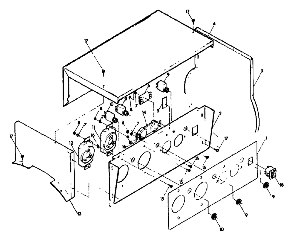 Receptacle Panel Diagram and Parts List for V5000E (9079-0)(9079-0) Generac Generator
