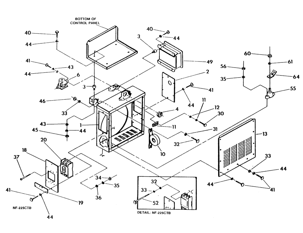 Ac Connection Panel Diagram and Parts List for 9604-2  Generac Generator