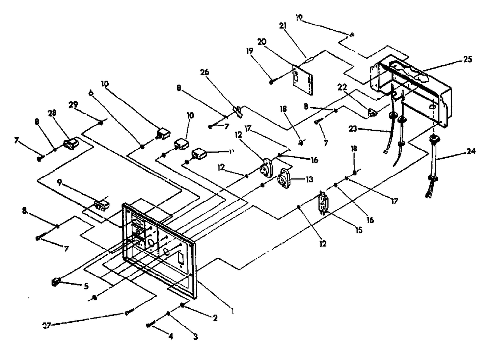 Control Panel Diagram and Parts List for MC5500 (9803-1)(9803-1) Generac Generator