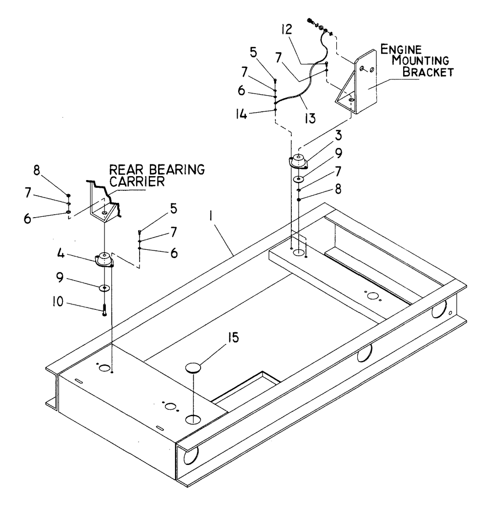 Mounting Base (15 And 20 Kw) Diagram and Parts List for 4188-1  Generac Generator