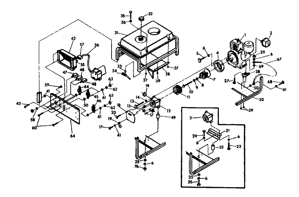 C-4000 A-C Generator B&s 8 Hp Engine - No. 69133 Diagram and Parts List for C4000 (5541-1)(5541-1) Generac Generator